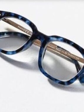 NEW Anthropologie Peepers Navy Limelight Blue Light Filtering Glasses +1.00